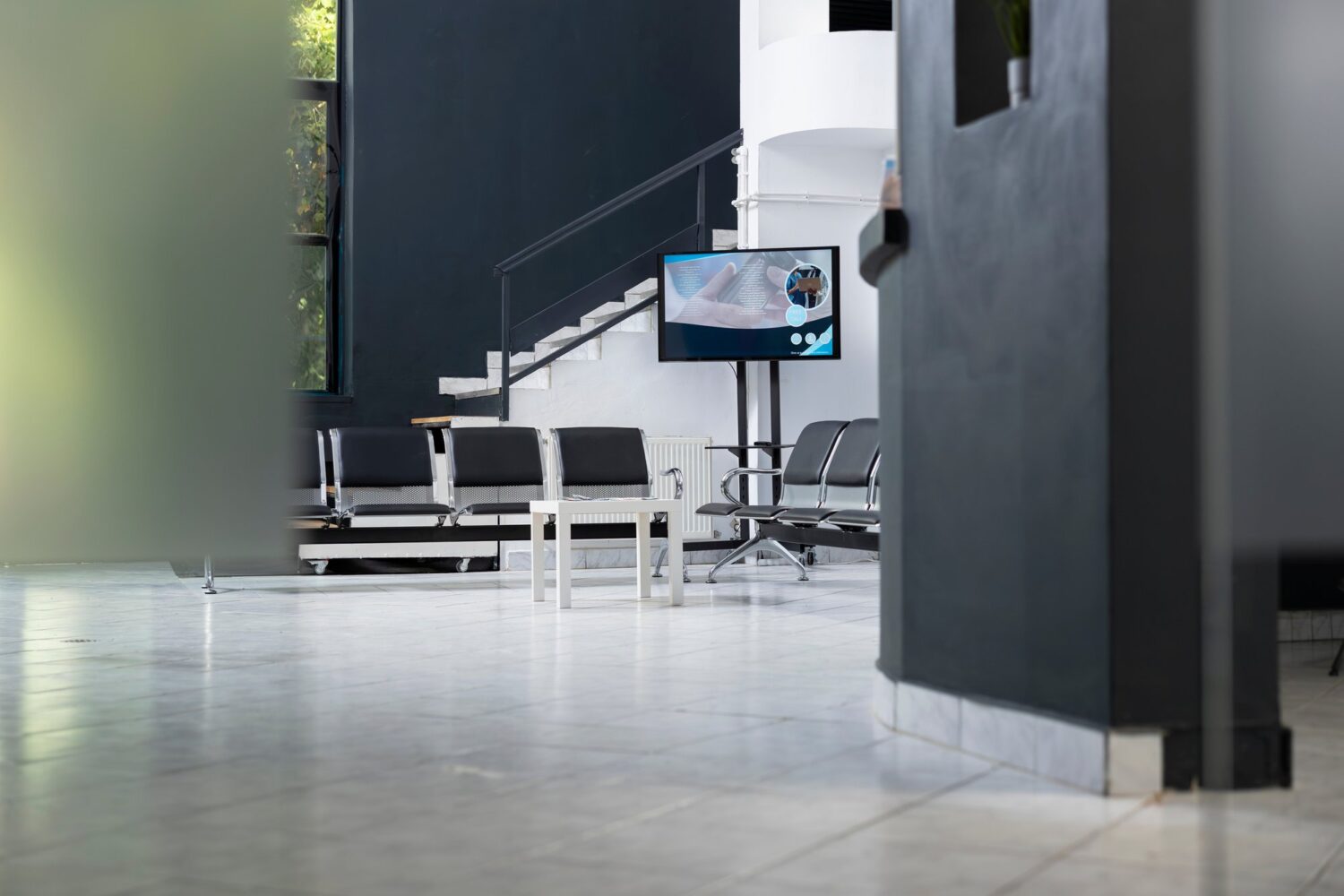 a healthcare facility waiting room